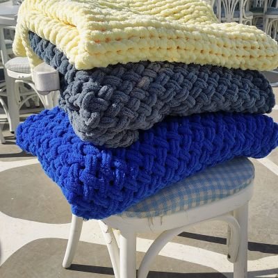  Blanket crochet puffy 