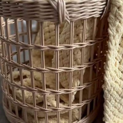 Multi purpose circular handmade basket 