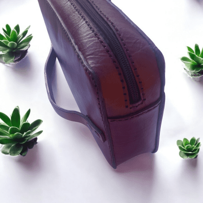 Men's handbag made of natural leather 