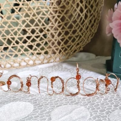 Decor Ramadan from red copper and agate🧡🧡