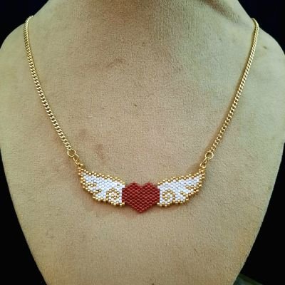 World cupid heart chain of miyuki beads