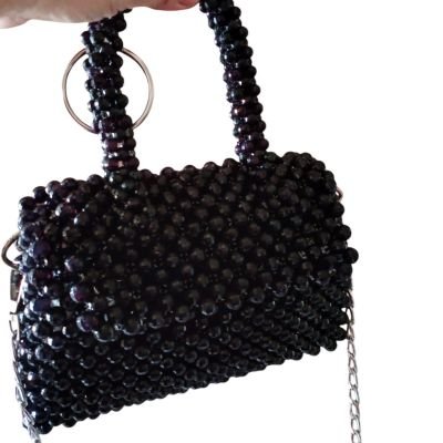 Black crystal bags