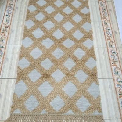 Hand woven wool carpet