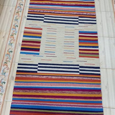 Hand woven wool carpet