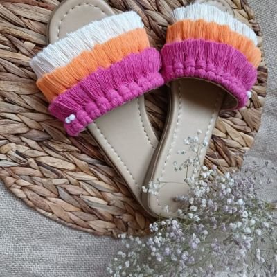 Macrame slipper