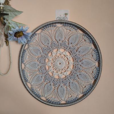 Modern handmade crochet tableau 