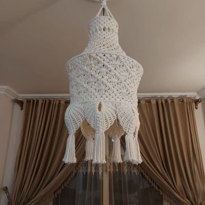 Macrame chandelier