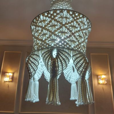 Macrame chandelier