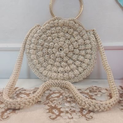 Crochet  bag popcorn