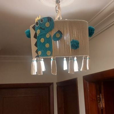 Macrame chandelier for kids