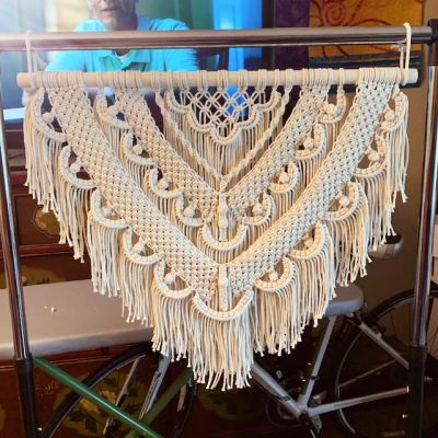 Macrame wall mural