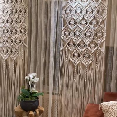 Macrame curtain