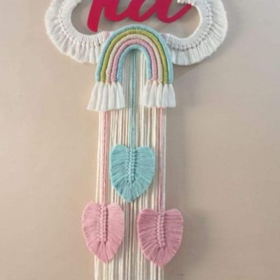  Macrame cloud with baby name