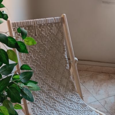 Macrame beach chair 