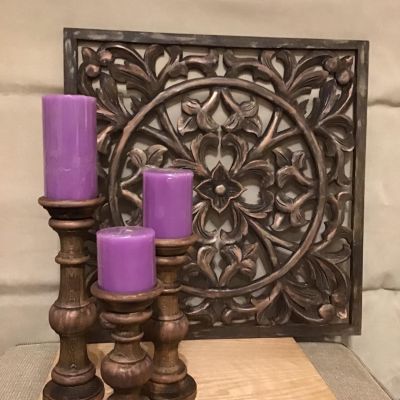 Frame and candle set