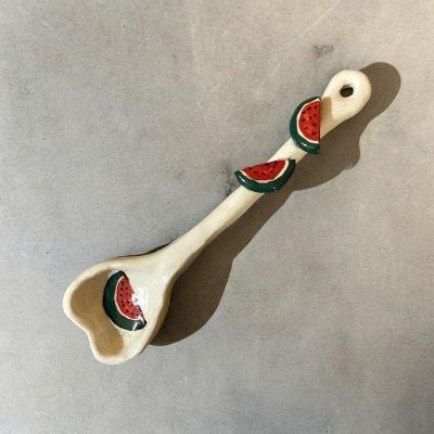 Handmade porcelain spoon 