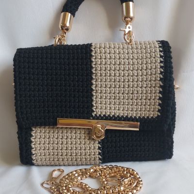 Crochet bag, crossbody or cross