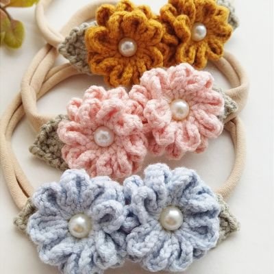 two layers double flower headband