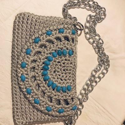 Woman’s crochet handbag