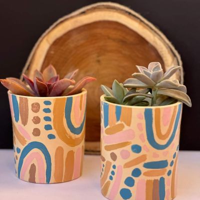 Boho design plant pot