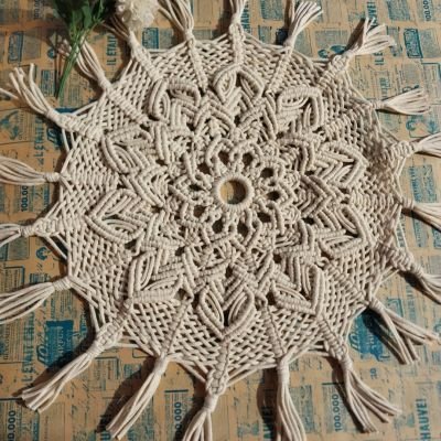 Circular mandala  macrame runner