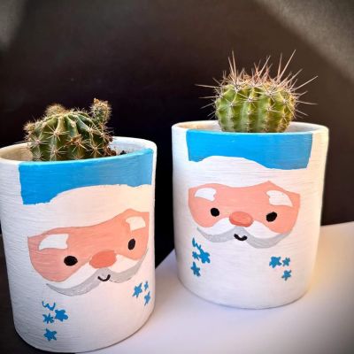 Santa Claus plant pot