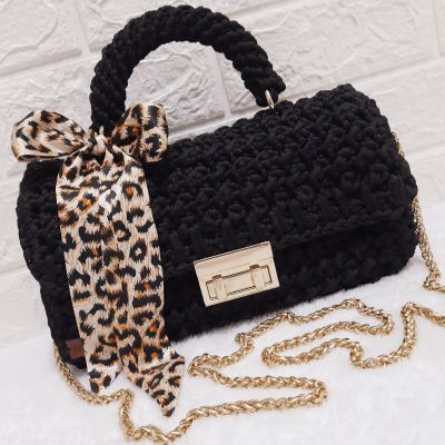 Elegant crochet bag.