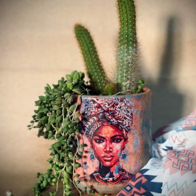 African plant pot