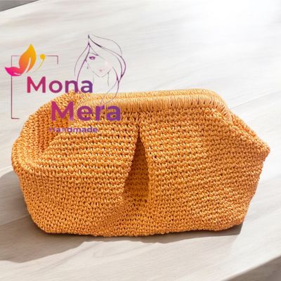 Orange clutch for summer and sea 