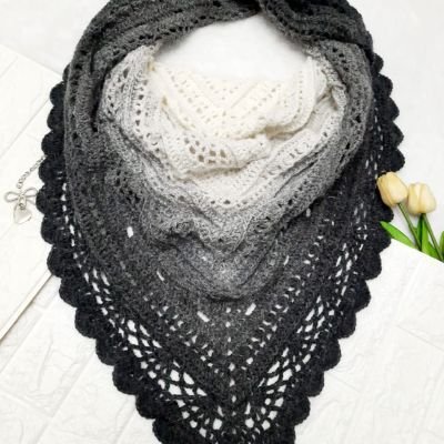 Alpaca thread shawl