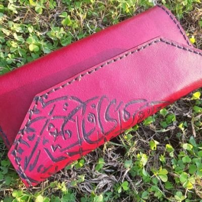 Burgundy leather wallet