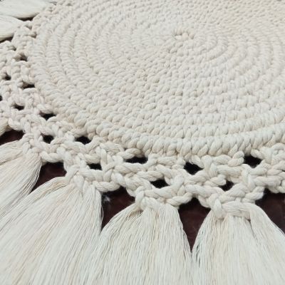  Round macrame tablecloth