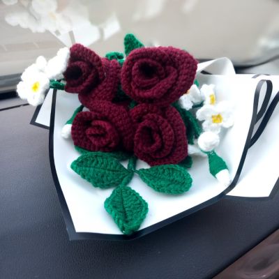 Rose flower made of crochet 