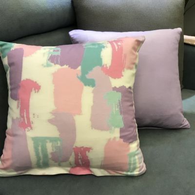 Pastel colors cushions 