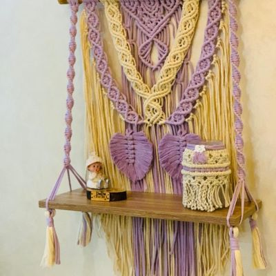 macrame shelf 