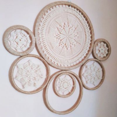  boho crochet tableau ( wall hanging)