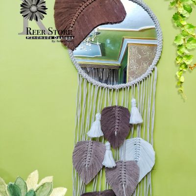 Macrame circle mirror 