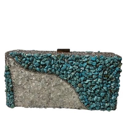 Clutch handmade with stone 