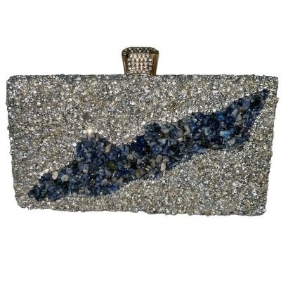 Clutch handmade with stone 