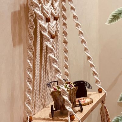 macrame shelf 