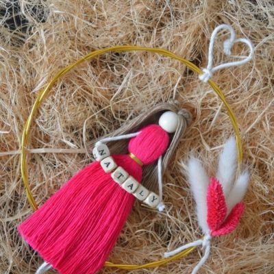 Handmade macrame doll