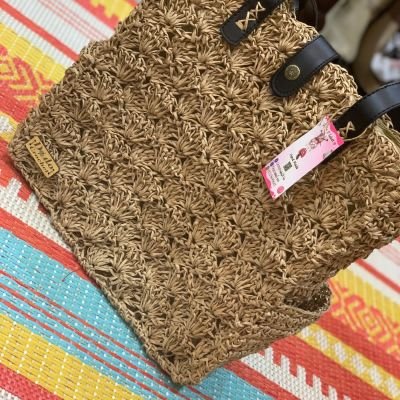 Rafia crochet bag