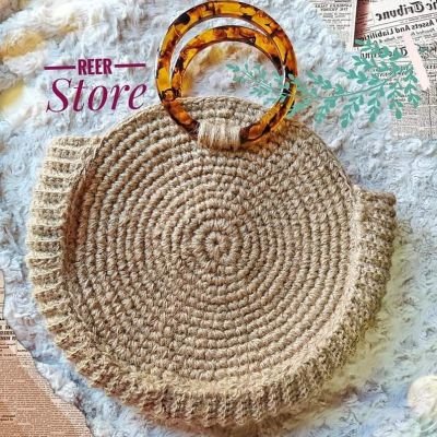 Crochet circle bag 