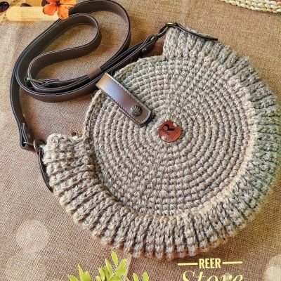 Crochet circle bag 