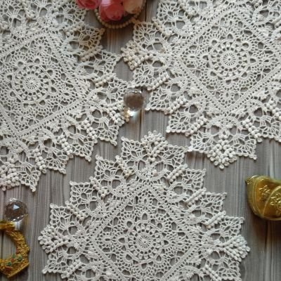  Four-piece crochet tablecloth set