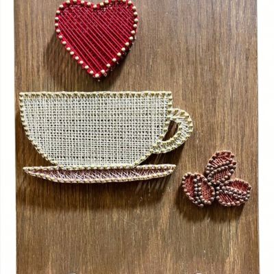 String art mug hoder