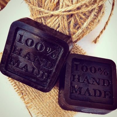 Charcoal soap and tea tree oil