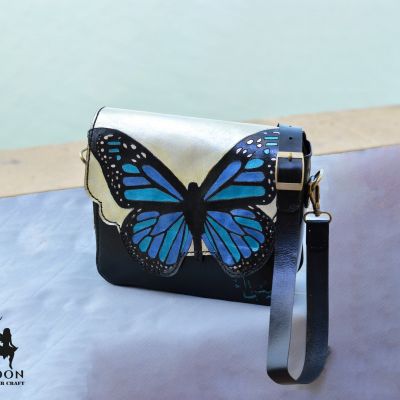 Women's crossbody bag, butterfly model 