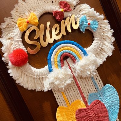 Macrame with name of child 