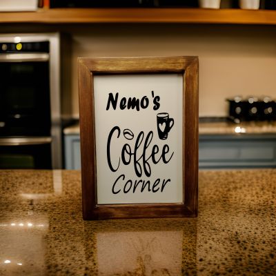 Frame for coffee corner